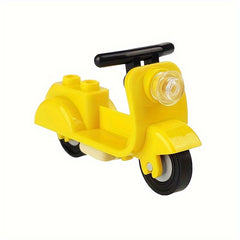 Interlocking Building Blocks Motorcycle Model City Traffic Toy