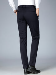 Men's Classic Formal Dress Pants Solid Stretch Business