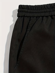 Men's Classic Cargo Pants Drawstring Joggers for Autumn Summer