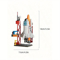 Interactive Space Building Block Toy for Kids - Astronaut Rocket Station