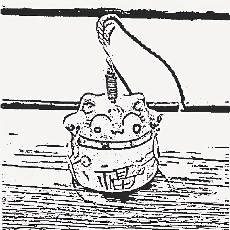 Ceramic Chinese Lucky Cat Bell Ornament for Good Luck and Fortune