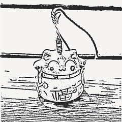 Ceramic Chinese Lucky Cat Bell Ornament for Good Luck and Fortune