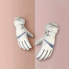 Winter Cycling Skiing Gloves Men Women Velvet Warm Windproof Waterproof