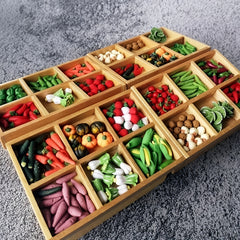 10pcs 1:12 Scale Mini Fruits & Veggies Grocery Set for Rustic Garden Farm