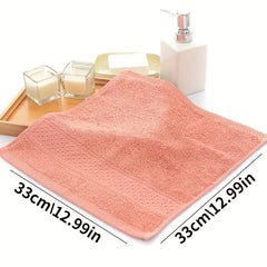 3pcs Kids Square Face Towels Plain Cotton Absorbent Towel