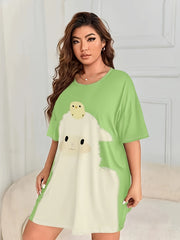 Alpaca & Chicken Print Nightdress