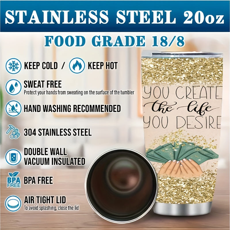 20oz Double Wall Insulated Tumbler Stainless Steel Coffee Cup