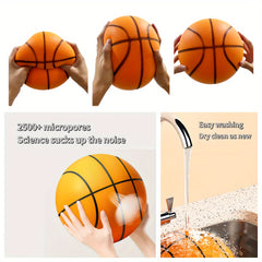 Silent Basketball Training Ball for Children, Sponge Leather Material