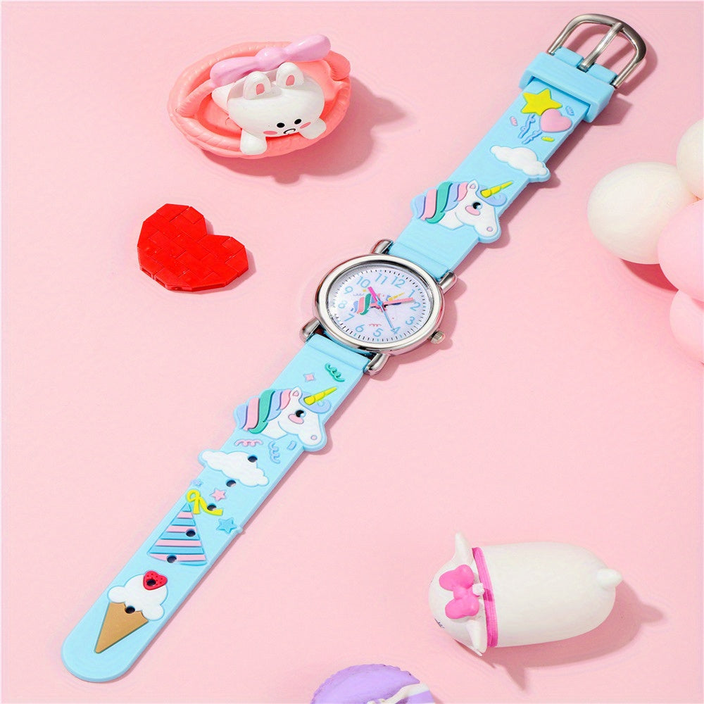 3pcs Girls Quartz Watch Bracelets Set Holiday Gift