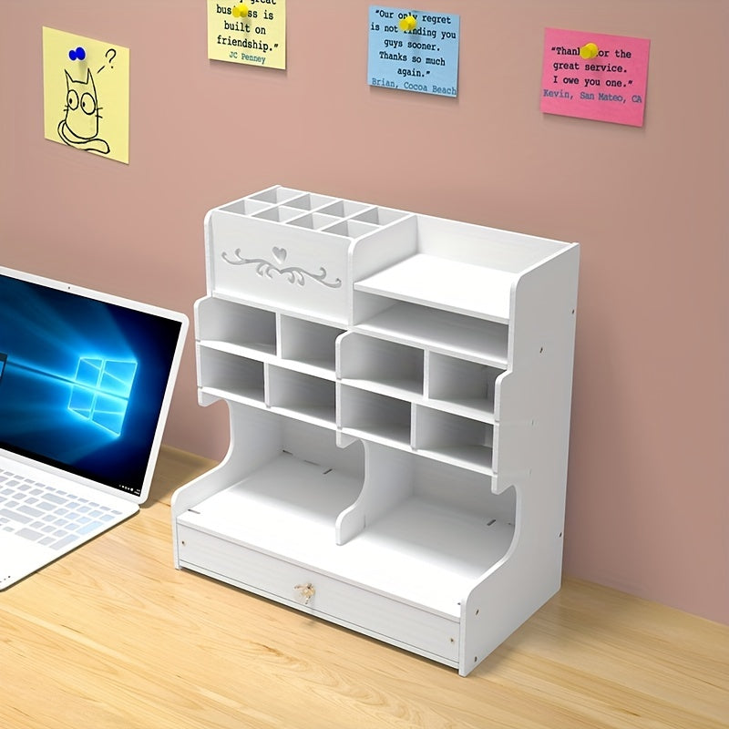 Pen Holder Drawer Office Supplies Stationery Box Storage Rack