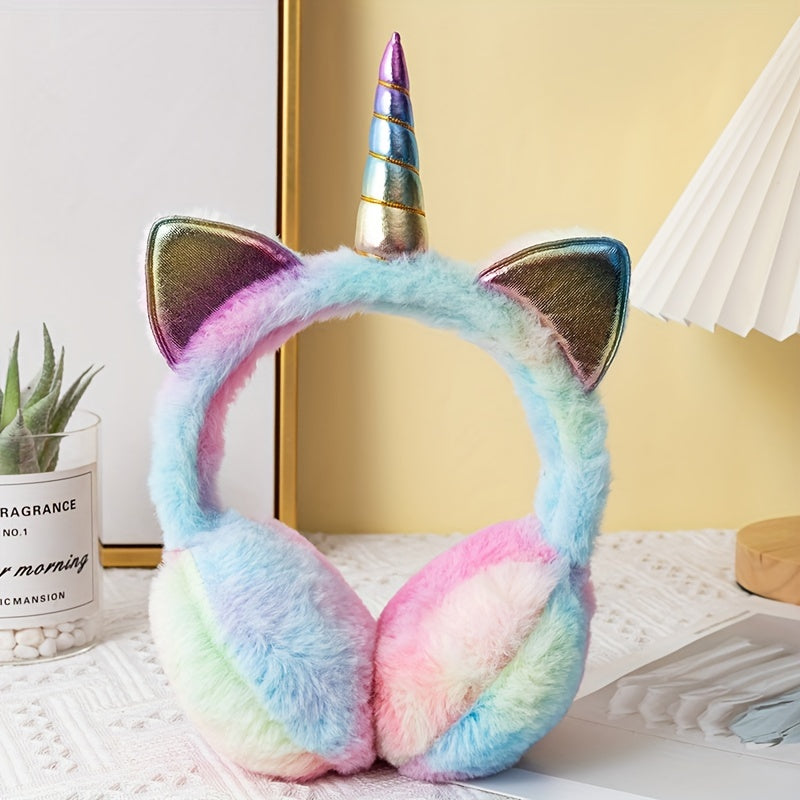 Unicorn Gradient Winter Warm Earmuffs Anti Freeze Ear Protector
