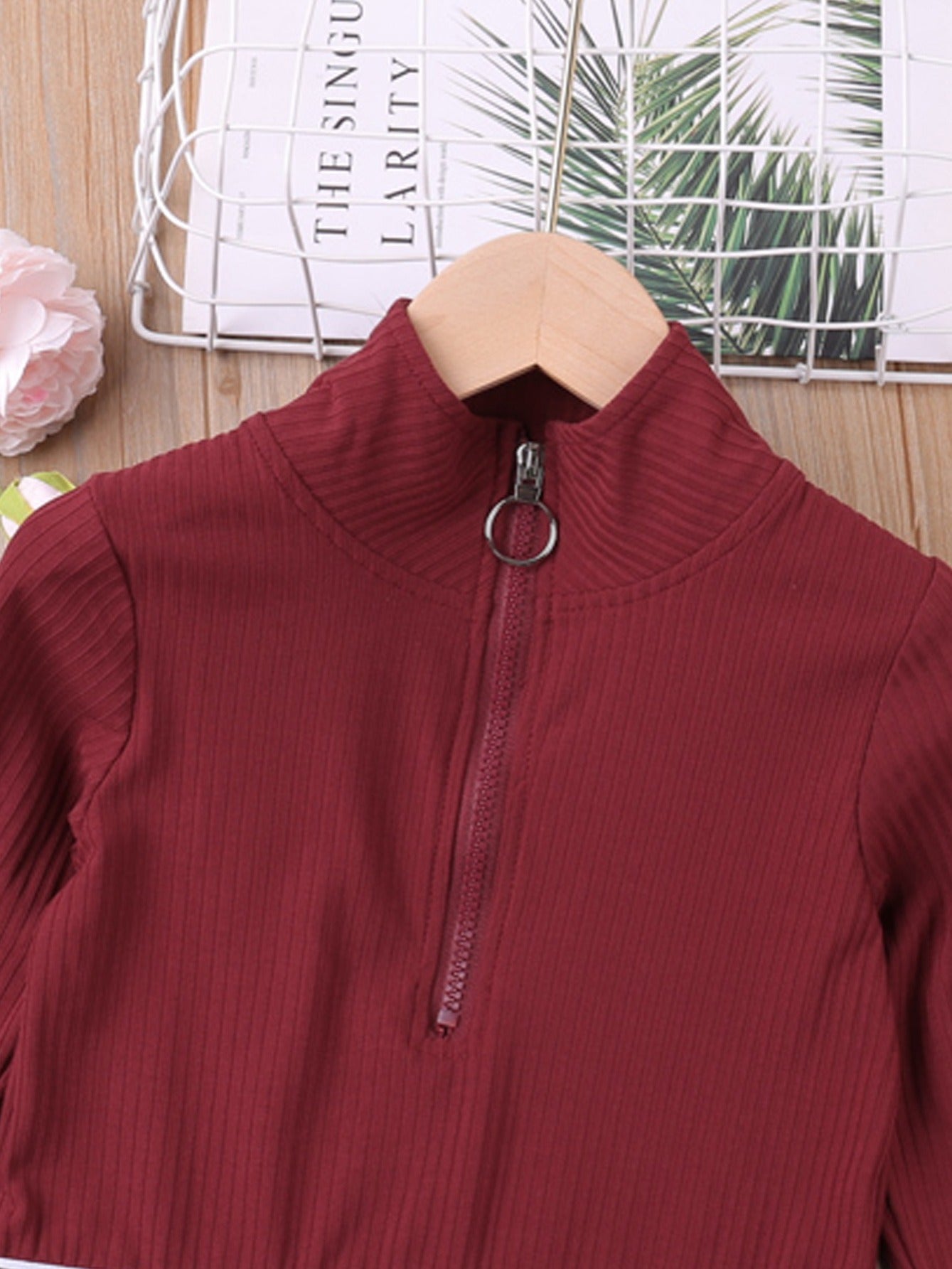 2pcs LOVE Letter Long Sleeve Dress Set