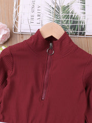 2pcs LOVE Letter Long Sleeve Dress Set