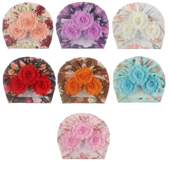 Floral Print Baby Headscarf, 0-3 Years Old
