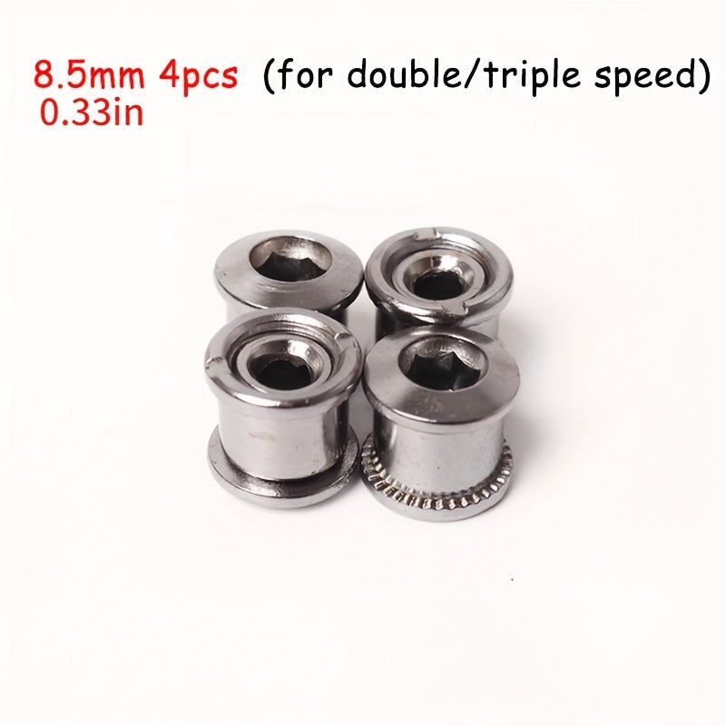 4PCS Titanium Plated Bike Chainring Bolts 6.5 8.5mm Crank Screw