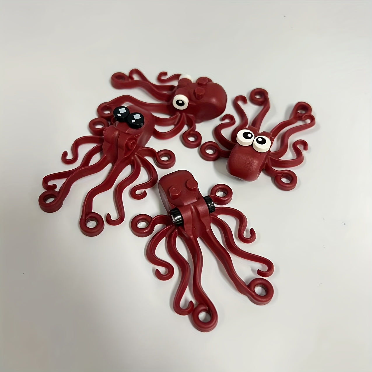 Red Octopus Building Block Model Accessory