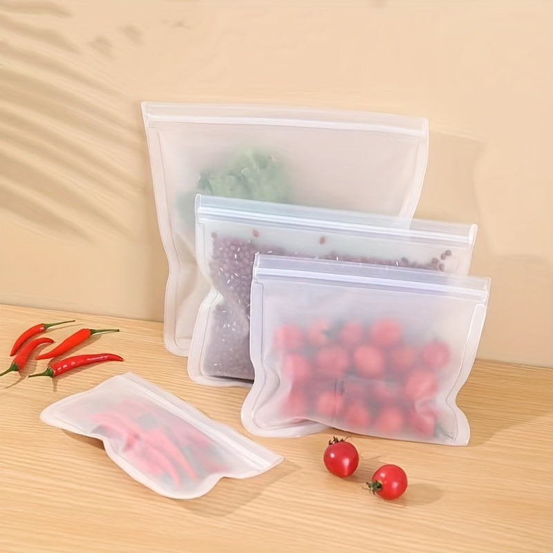 Reusable Food Zipper Storage Bag, Fruit Vegetable Sealing Bag