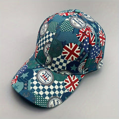 USA Flag Graffiti Baseball Cap Cotton Duck Tongue Sun Hat