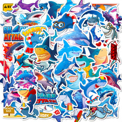 50pcs Shark Stickers Marine Animal Waterproof Vinyl Stickers DIY Travel