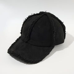 Denim Casual Suede Baseball Cap Unisex Warm Fleece Lined Baseball Caps For Women
