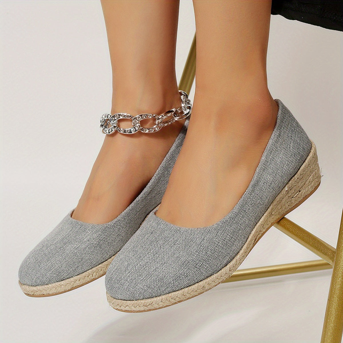 Women's Wedge Shoes Comfortable Slip On Closed Toe Casual Walking Shoes