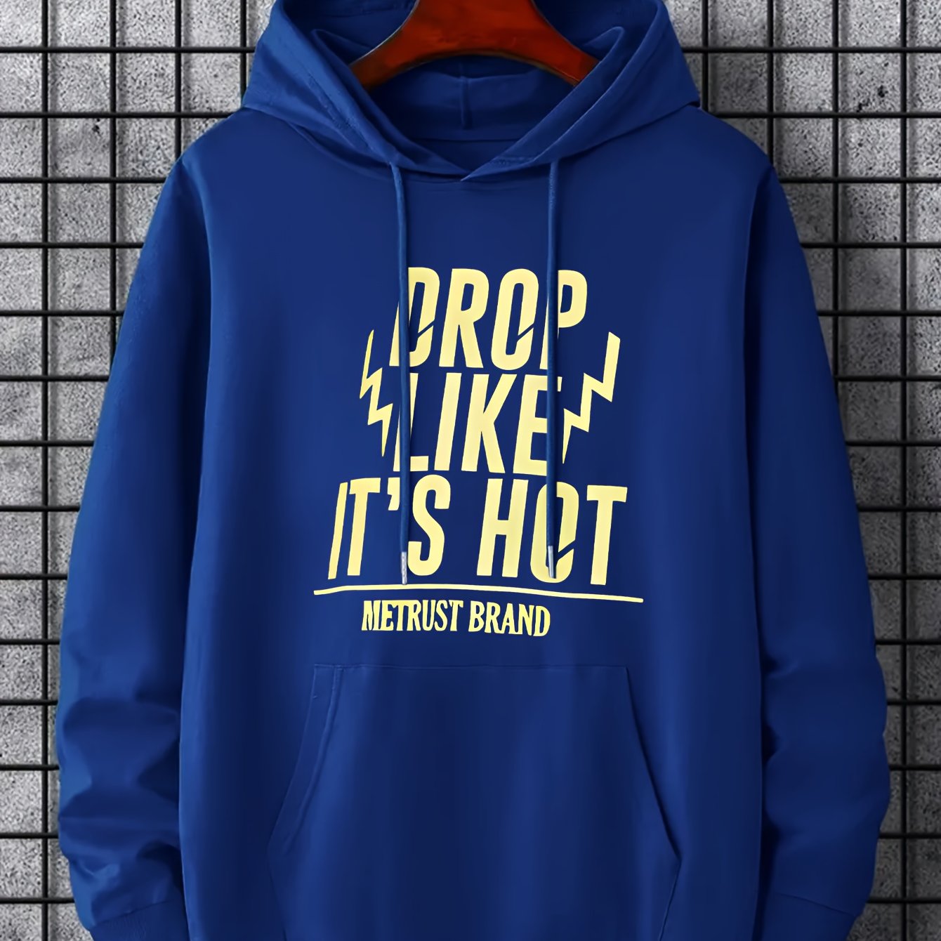 Men's Hoodie Letter Print Drawstring Sweatshirt