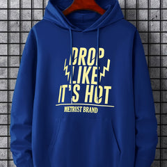 Men's Hoodie Letter Print Drawstring Sweatshirt