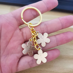 Flowers Charms Enameled Keychain Chain Tassel Keyring Purse Bag Accessories
