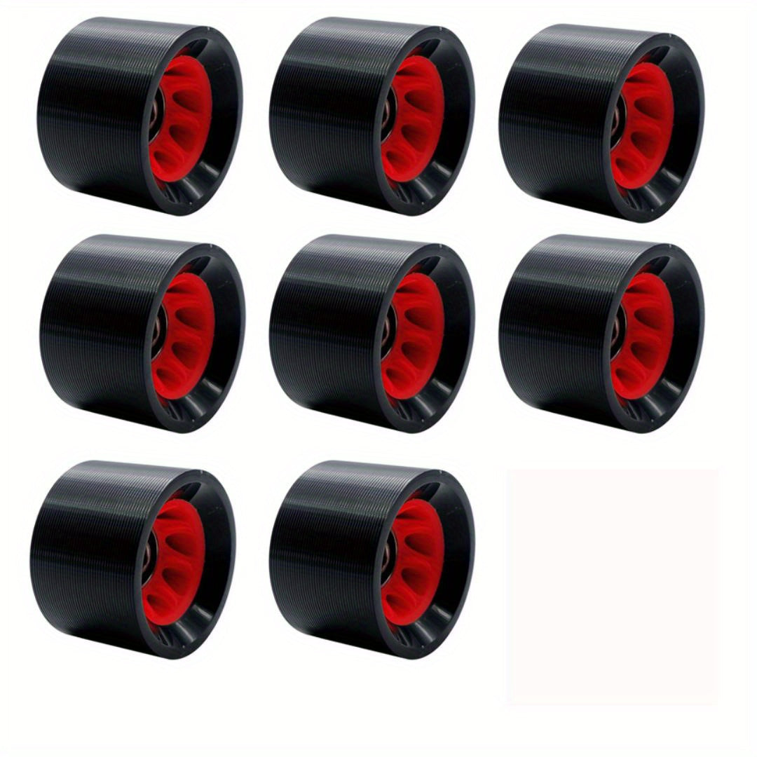 8 Pack Durable 95a Roller Skate Wheels with Bearings for Outdoor Skating