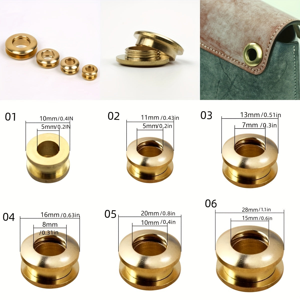 Air Eye Buckle Installation Tool Pure Copper Diy Leather Luggage Metal