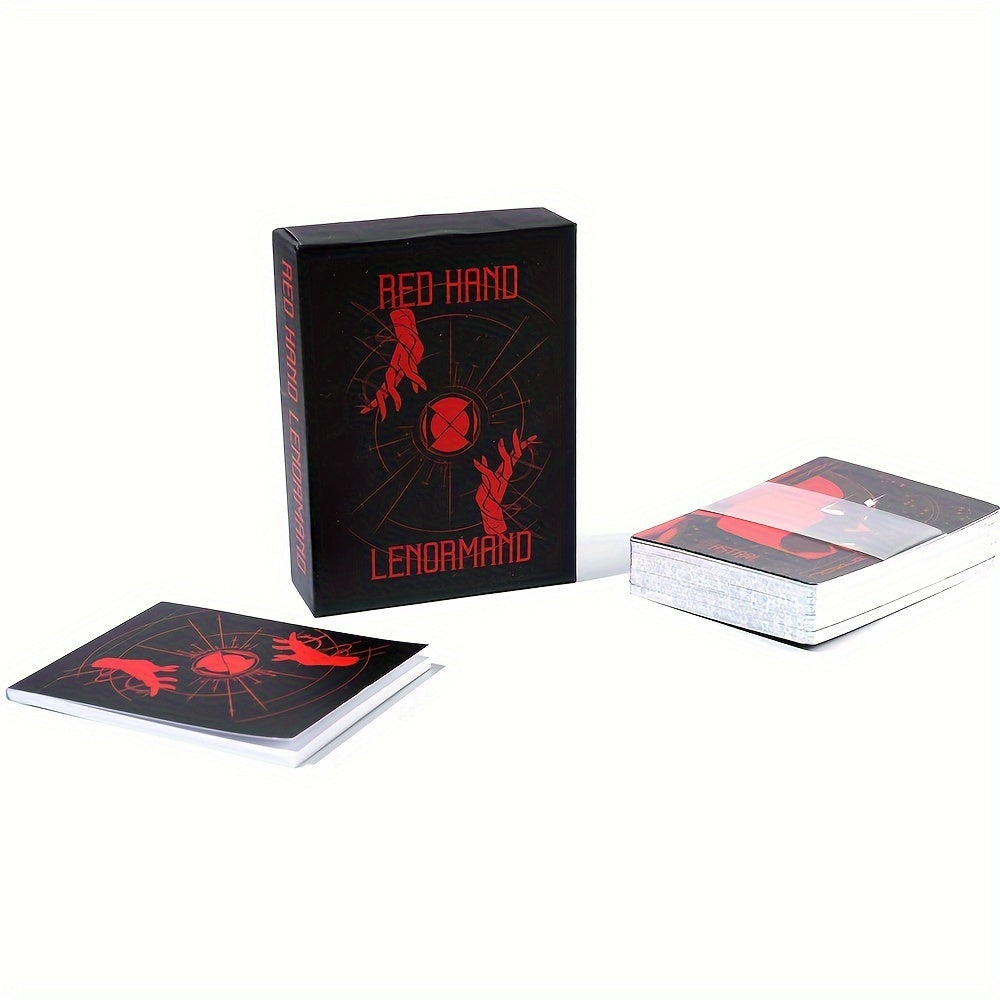 Red Hand Lenormand Gilt Edge Rigid Box Booklet Gift