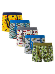 Boys' Pattern Boxer Briefs 5 Pack