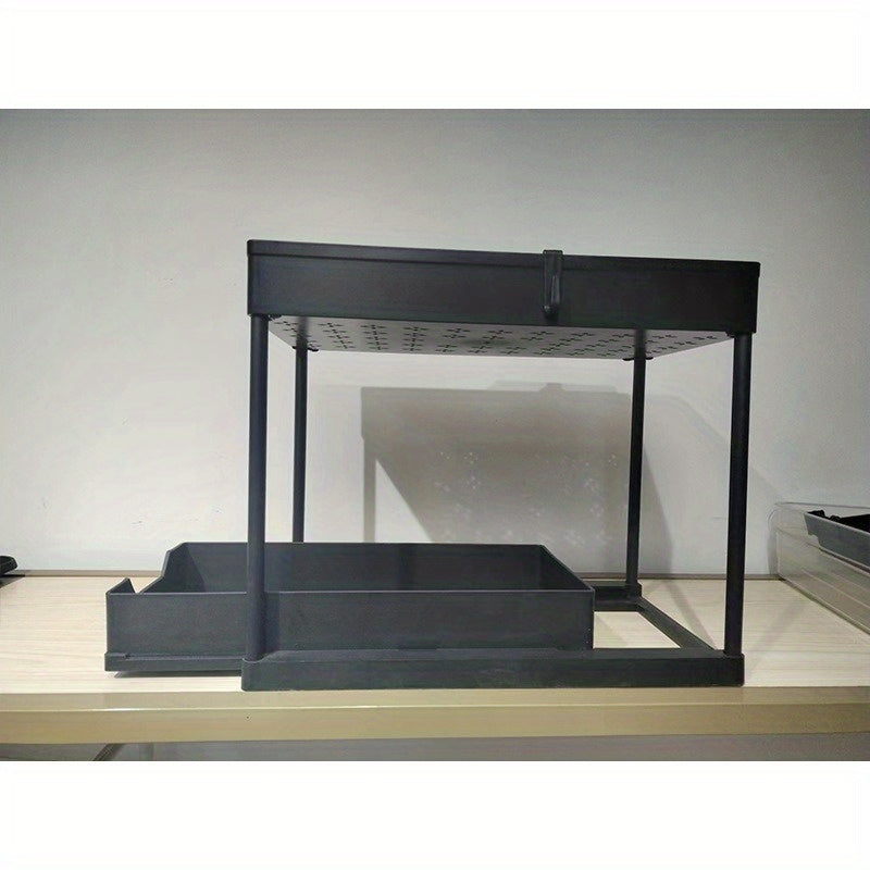 Pull out Seasoning Rack Desktop Storage Kitchen Under Sink Shelf