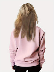 Girls Bunny Girl Graphic Sweatshirt Crew Neck Long Sleeve Pullover