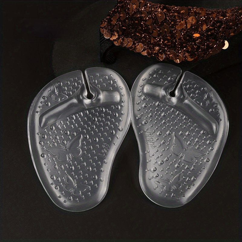 Silicone Flip flops Clip on Pads Toe Protectors Butterfly Pattern Forefoot Pads