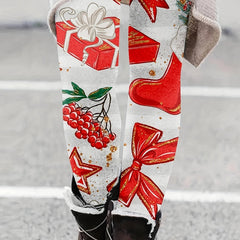 Christmas Leggings Women's Plus Christmas Print High Rise