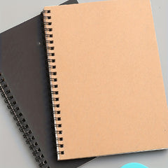 B5 Notebook 60 Sheets Khaki Hardcover for Travel Diary Meeting Notes