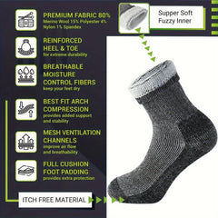 Men's Sports Wool Socks - Shock Absorbing & Wear Resistant