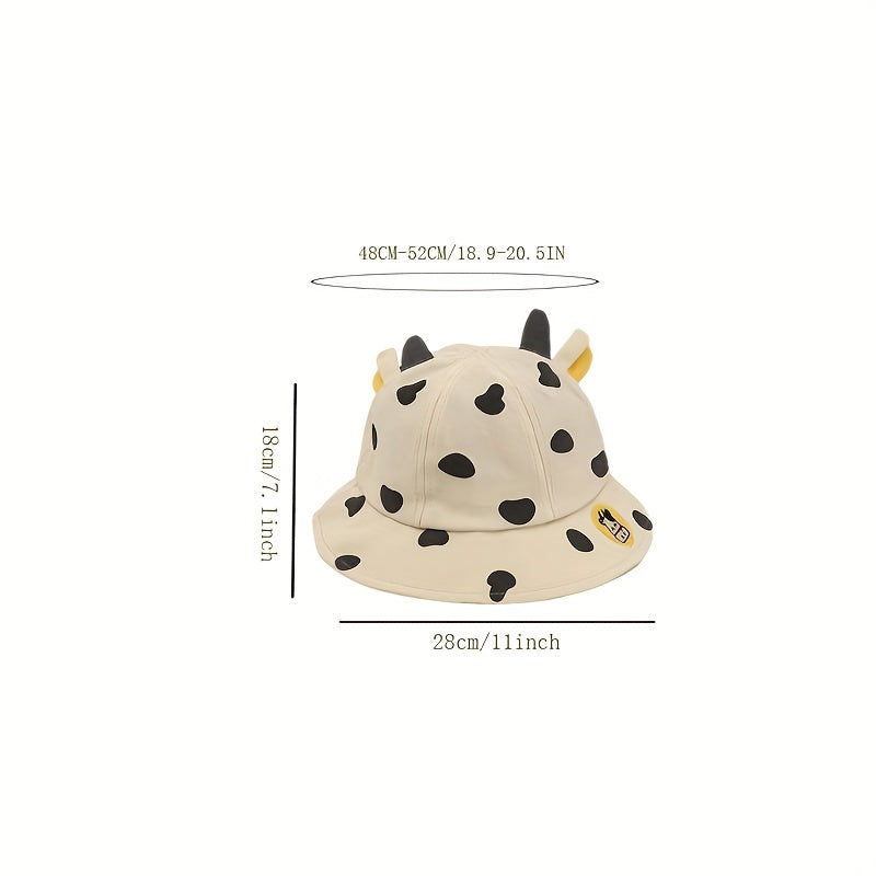 Toddler Cow Sunshade Bucket Hat, 18-60 Months