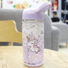 400ml Cartoon Plastic Water Cup - Outdoor Sports Travel Fitness