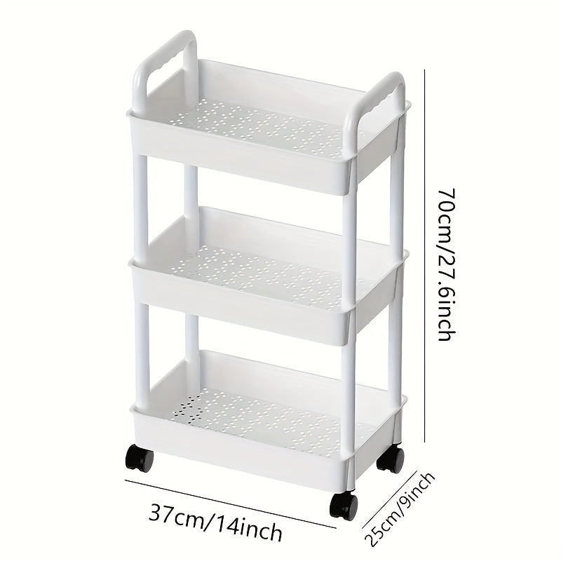 6 Layer Rolling Utility Cart with Handle & Wheels