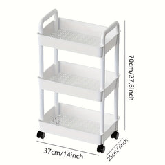 6 Layer Rolling Utility Cart with Handle & Wheels