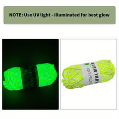 Glow In The Dark Yarn Mixed Polyester Luminous Yarn 50g Roll