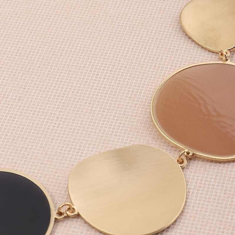 Minimalist Asymmetrical Colorblock Necklace Exaggerated Geometric Creativity