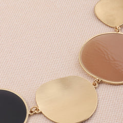 Minimalist Asymmetrical Colorblock Necklace Exaggerated Geometric Creativity