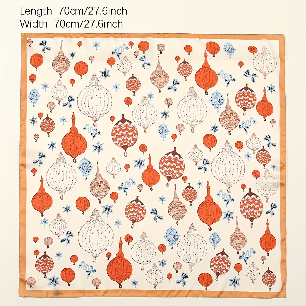 Floral Print Satin Square Scarf Bandana Neckerchief Head Wrap