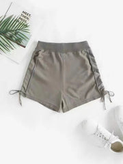Women's Drawstring Shorts Solid Color