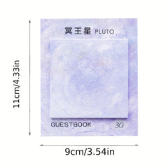 30 Sheets Planet Sticky Notes Tearable Painting Memo Pad Creative Expression