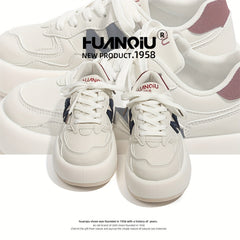 Women's Lace-up Skate Shoes Thick Sole Platform Sneakers