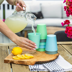8pcs Reusable Plastic Cups 12oz for Outdoor & Home Use